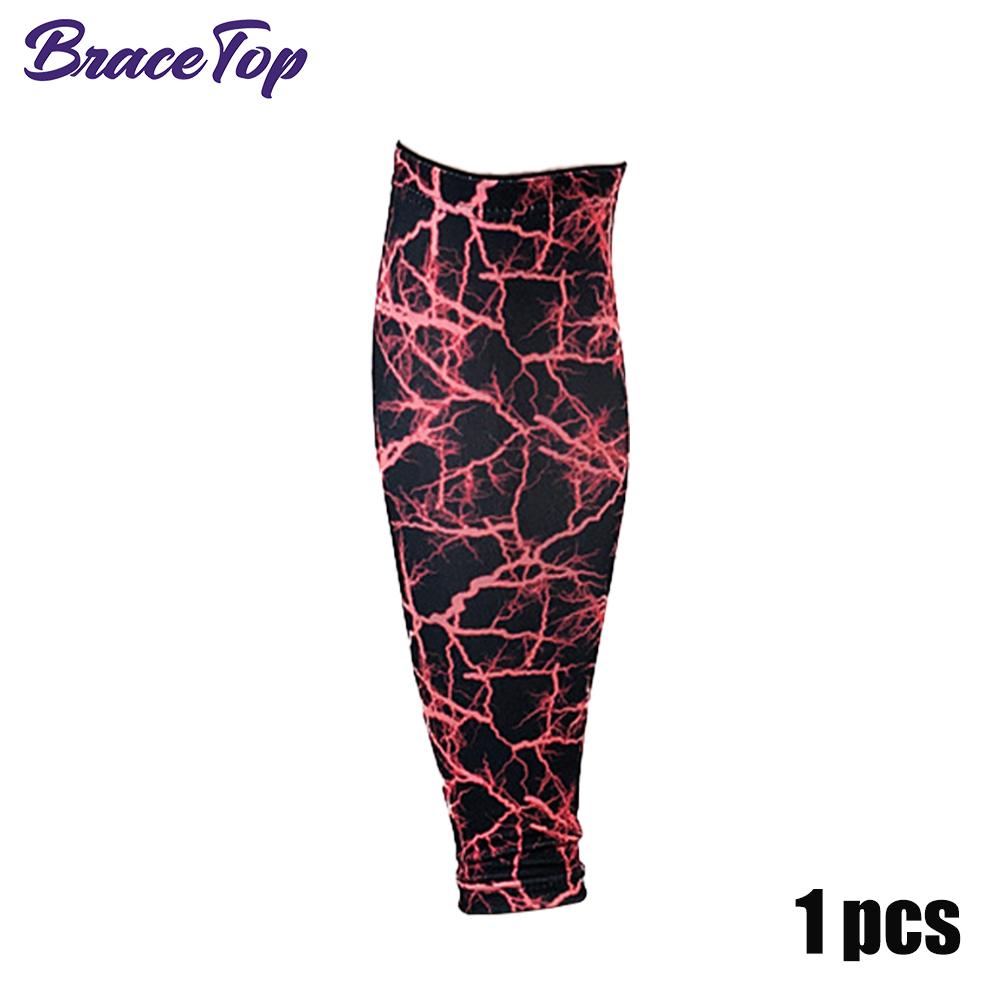 Bracetop 1 Pc Sports Compression Leg Sleeve Football Basketball Running Calf Support Stretch Knee Pads