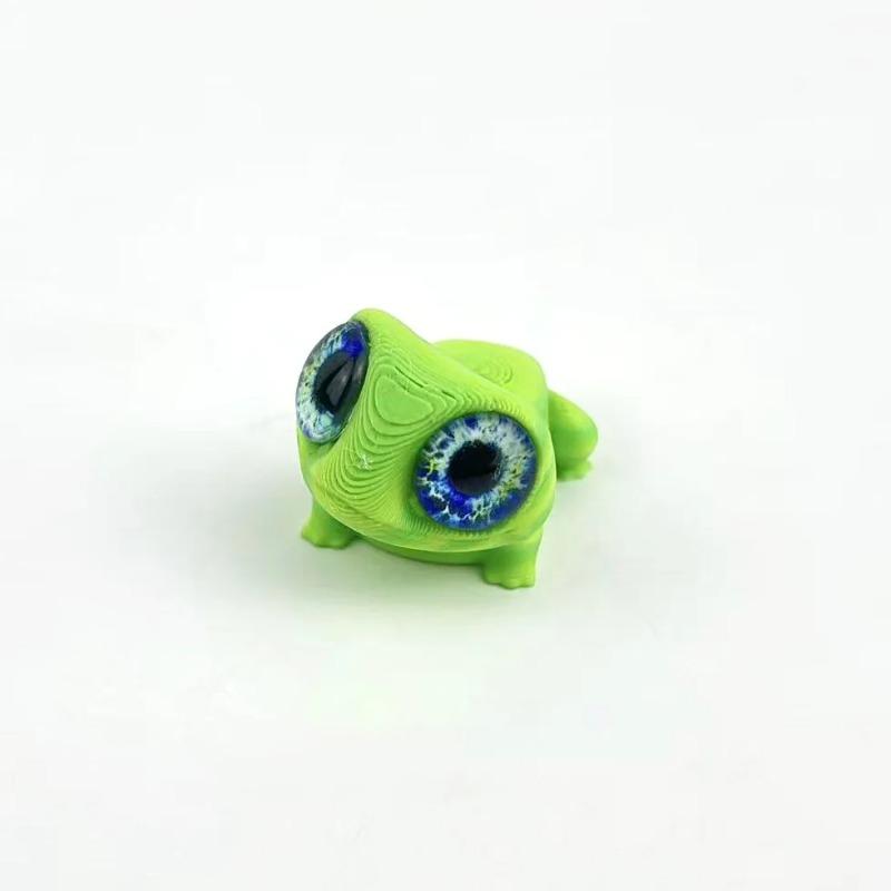 3D Printing Cute Big-eyed Frog Figurines Toy Home Decorations Joints Movable Realistic Eyes Mini Frog Animal Toy Children Gifts