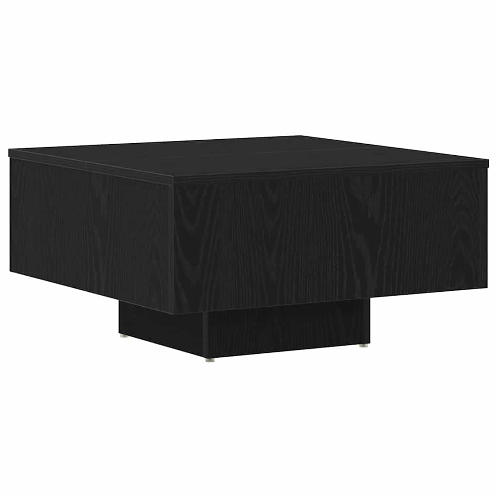 Coffee Table Black Oak Look 60 X 60 X 31.5 Cm Engineered Wood