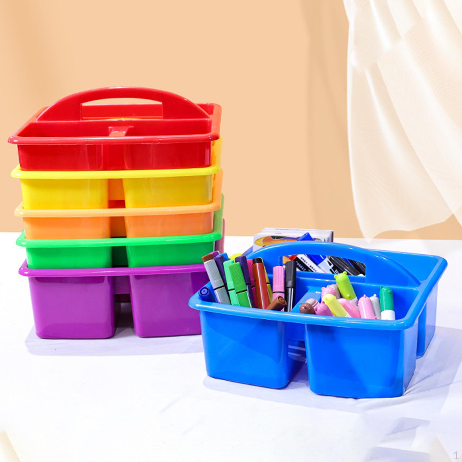 

6 Pieces Classroom Storage Boxes Sundries Organizer Multipurpose Bins for Markers Opp Bag Package