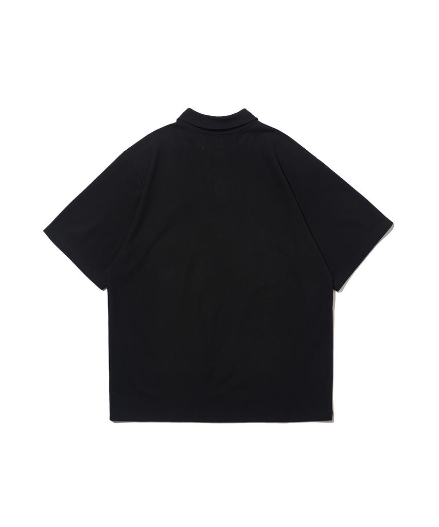CARGOBROS Sorona Basic Collared Short Sleeve T-Shirt (Black)