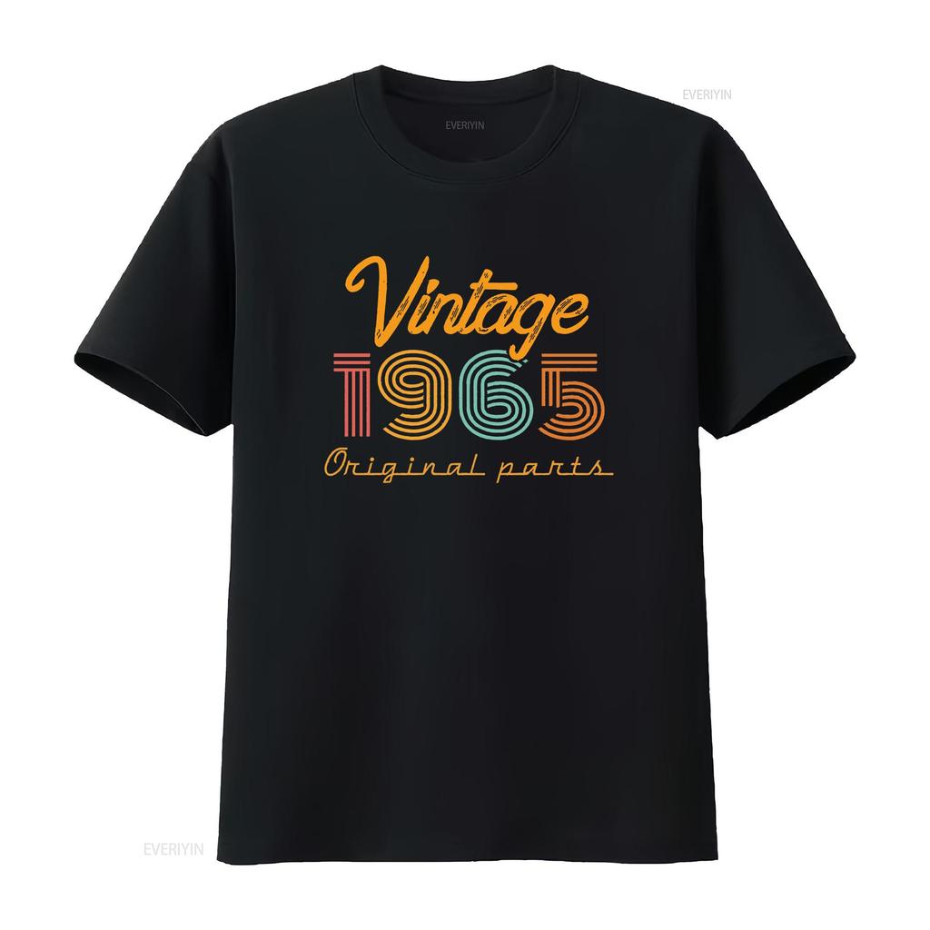 58th Birthday T Shirt Vintage 1965 for Retro vintage Washed Unisex fashion Versatile streetwear Soft Comfortable Stretched