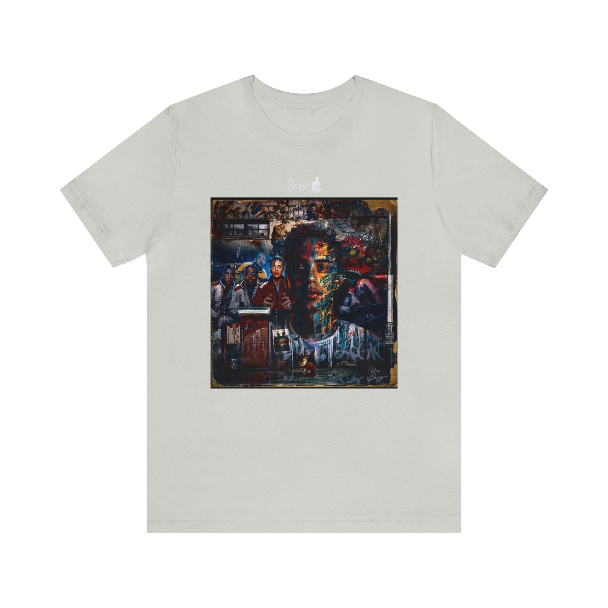 2025 Summer Logic- Album Collage Streetwear Style Men s and Women s Pure Cotton Printed Large-sized Breathable T-shirts XL 1690₽