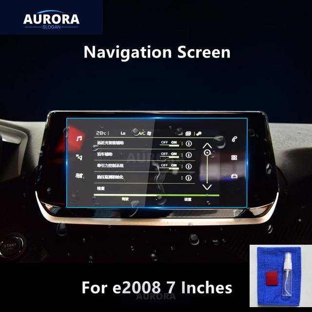 For PEUGEOT 2008/e2008 20-22 Navigation Screen Transparent TPU Protective Film Anti-scratch  Film Accessories Refit