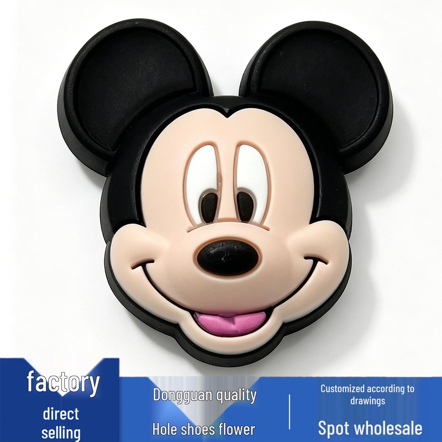Mickey Mouse Flower Shoe Charms: Cute PVC Accessories for Crocs