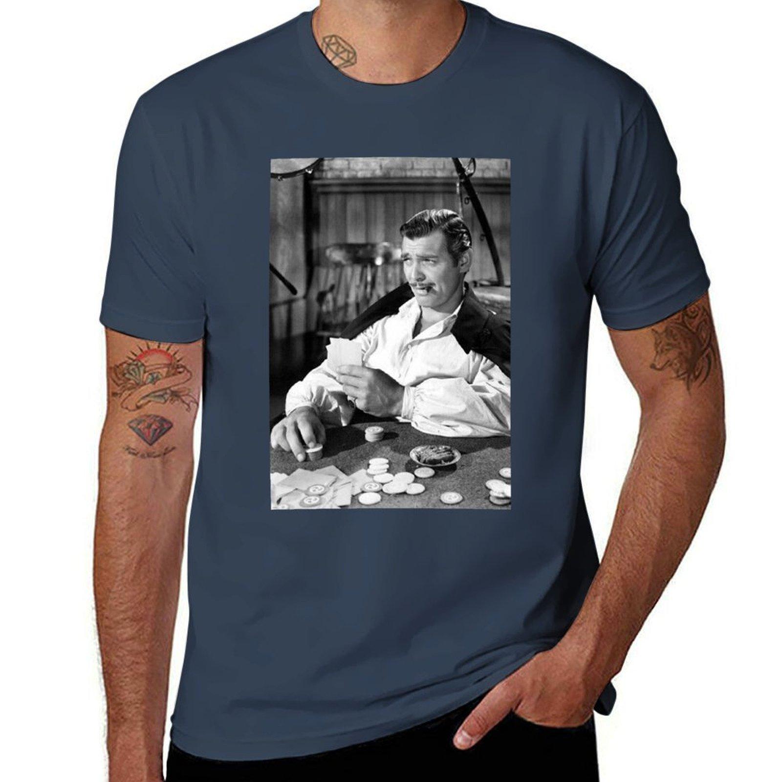 Clark Gable Tshirt animal prinfor boys funnys mens t shirt S