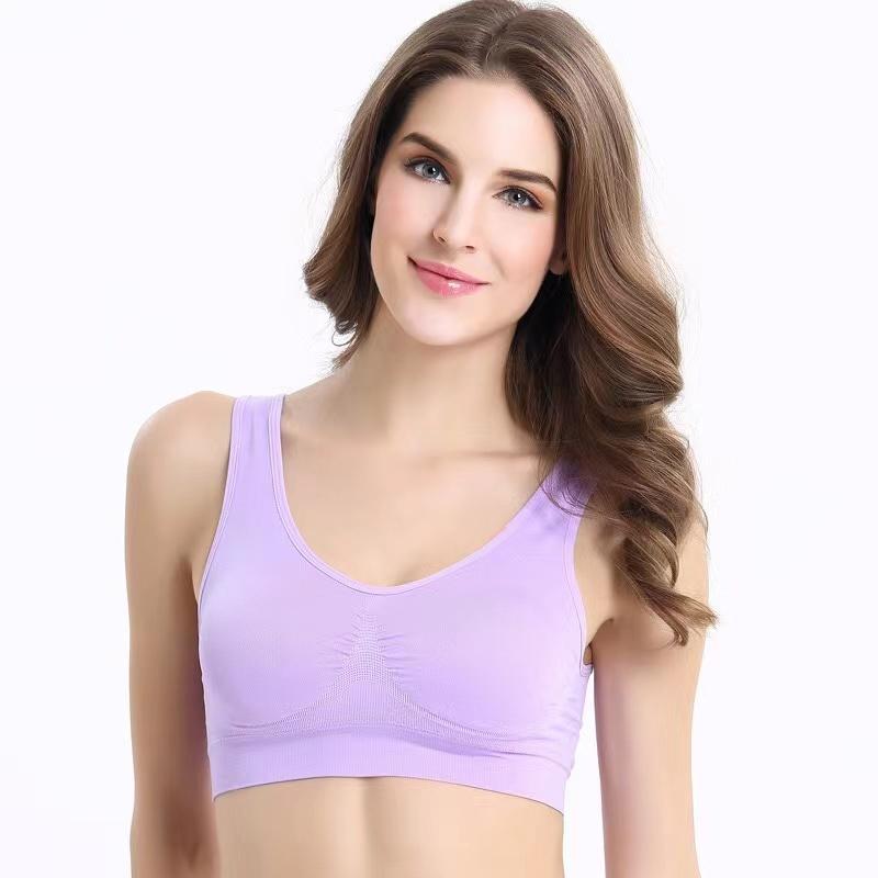 1 adet Kadın Spor Sütyeni Büyük Beden Çelik Halkasız Dikişsiz İç Çamaşırı Çıkarılabilir Göğüs Pedi Koşu Spor Yoga Yelek Sütyen