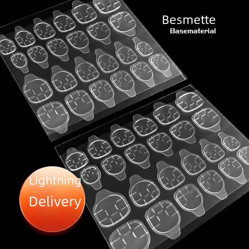 Eco-Friendly Waterproof Transparent Double-Sided Nail Art Adhesive Stickers