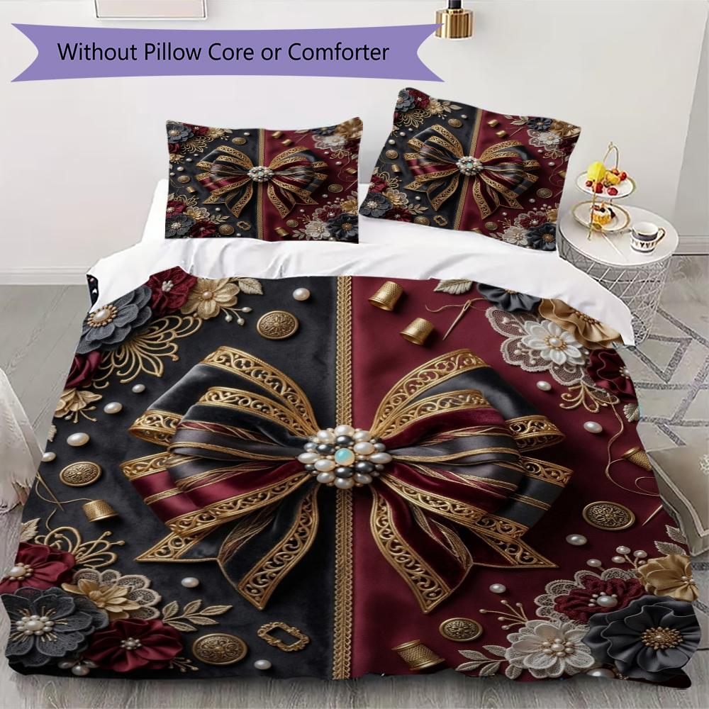 

Gorgeous R&B Pattern Bedding uilt Set uilt Cover Pillowcase Home Decoration Birthday Gift (1 * duvet cover + 2 * pillowcase without core)41 135x200cm