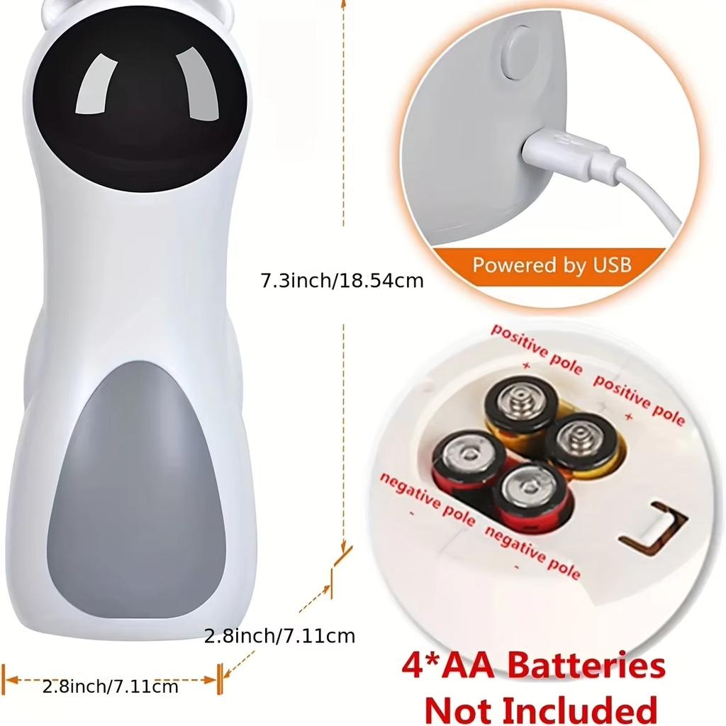 Automatic Laser Cat Toy with Spinning Laser for Cats - Interactive Play Mode, Adjustable Speed, 15-Minute Timer, USB or Battery