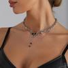 Bowknot Pendant Necklace Multifuntional Shimmering Neck Jewelry Alloy Texture Suitable for Everyday Wear and Parties