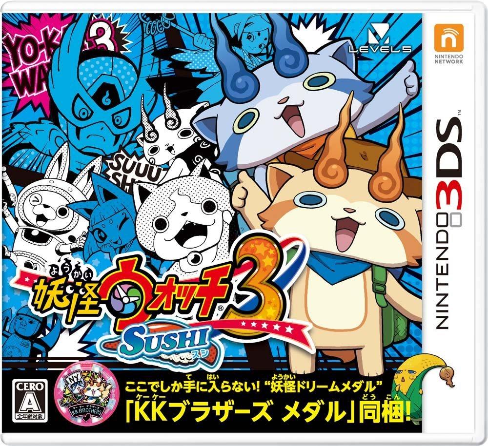 

Yokai Watch 3 Sushi включает ограниченную версию Dream and Brothers 3DS ([Бонус] «Медаль Ёкай» «Медаль КК») -