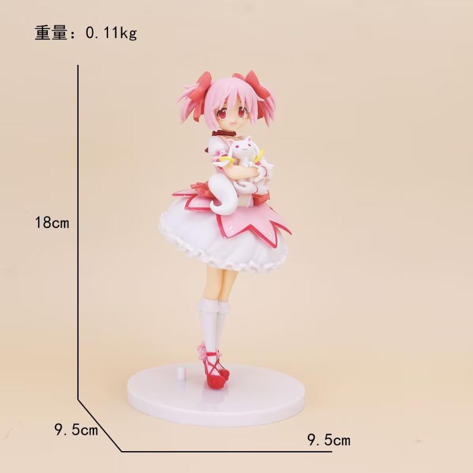 19CM  Cute Kaname Madoka Anime Figure Model Toys PVC Action Figure Statue Desktop Decoration Kawaii Doll Holiday Gift