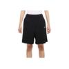 Nike Logo Print Ribbed Loose Fit Five-Point Shorts Women shorts Black DM6402-010