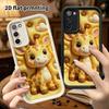 Phone Case: 2D Flat Design Suitable for Samsung Galaxy A34 A35 M05 M06 S20 S22 S21 FE Plus 5G Protective Case, Creamy Yellow Giraffe, Perfect Christma