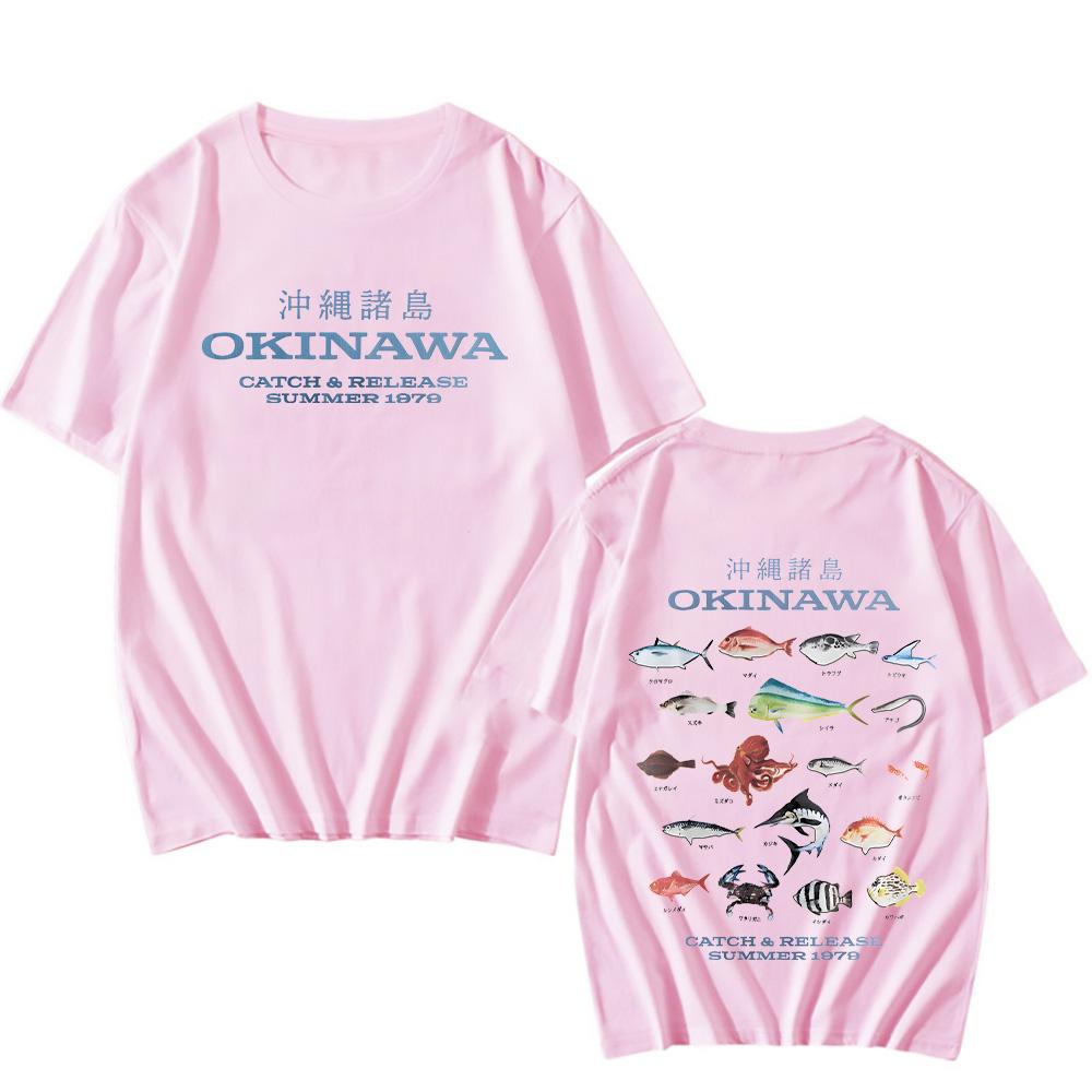 

Okinawa Catch Release Summer 1979 T-shirts Casual Cotton Tee Sea Fishing Enthusiasts Clothing Short Sleeve Tshirts O-neck Tops S