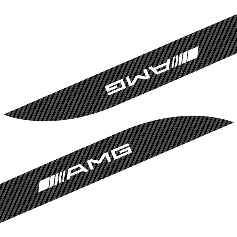 2Pcs Car Door Side Stripes Skirt Sticker Body Vinyl Decal Car Styling For Mercedes-Benz AMG C500 C200 C300 A B C E GLA CLA GLK GL ML GLE W204 W205