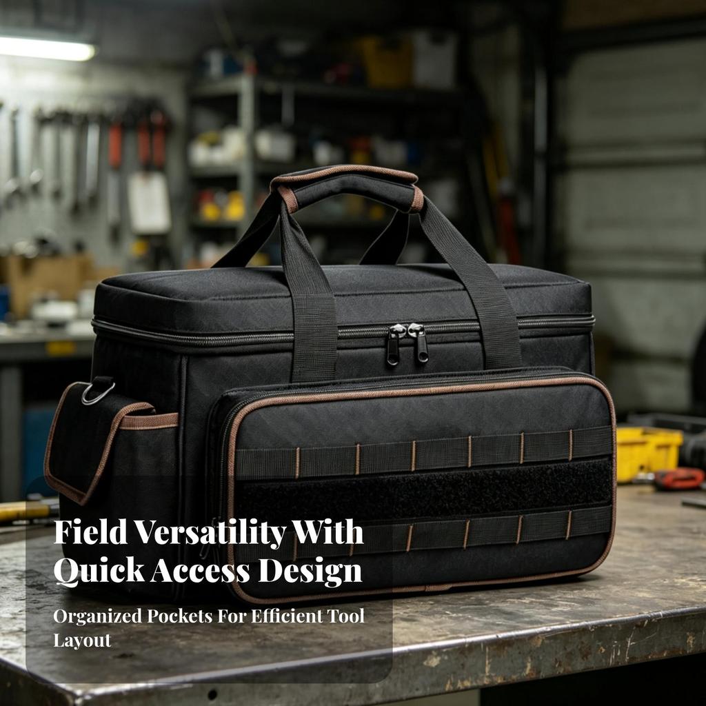 Large-Capacity Foldable Tool Hauler | Organized Interior Pockets, Storage