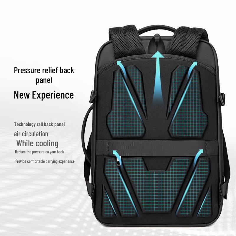 Men's Waterproof Business Backpack - Large Capacity, Multi-functional, Anti-theft, Luxury Commuter Bag.
