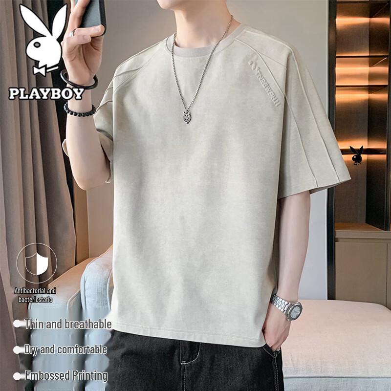 PLAYBOY Men s Lightweight Crew Neck T-Shirt 5XL