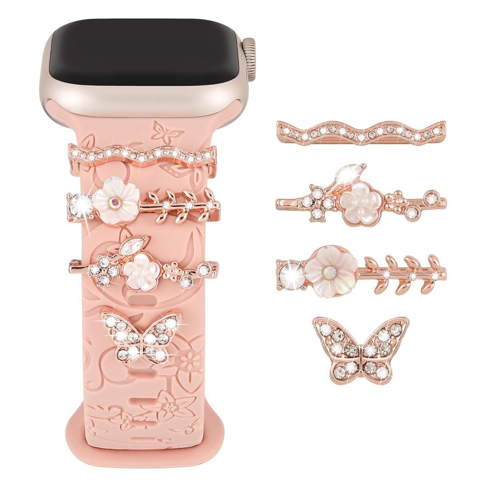 Charms for Apple Watch Band Series 11 10 9 8 7 6 SE 42 40 49 41 45 44 mm Decorative Ring Galaxy Watch 4 5 6 7 Strap Accessories