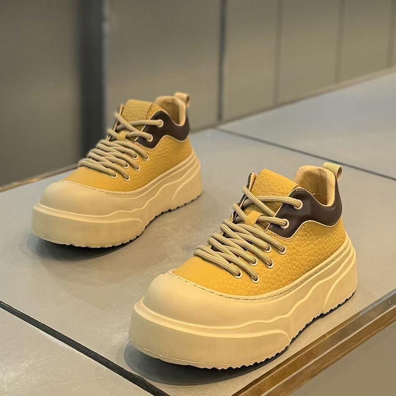 Trendy autumn and winter new sports Forrest Gump shoes thick baseplate shoes dad shoes 39 верблюд