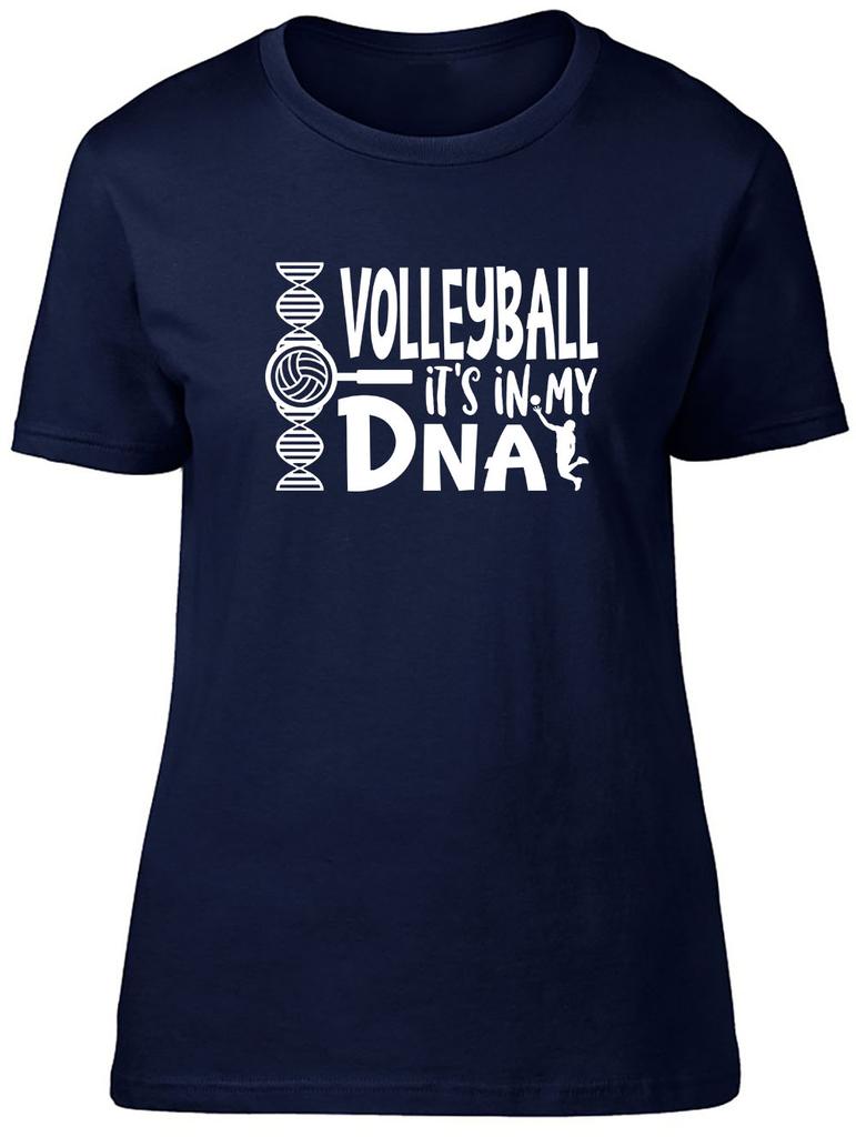 Volleyball Its in my DNA Fitted Unisexs Ladies T Shirt