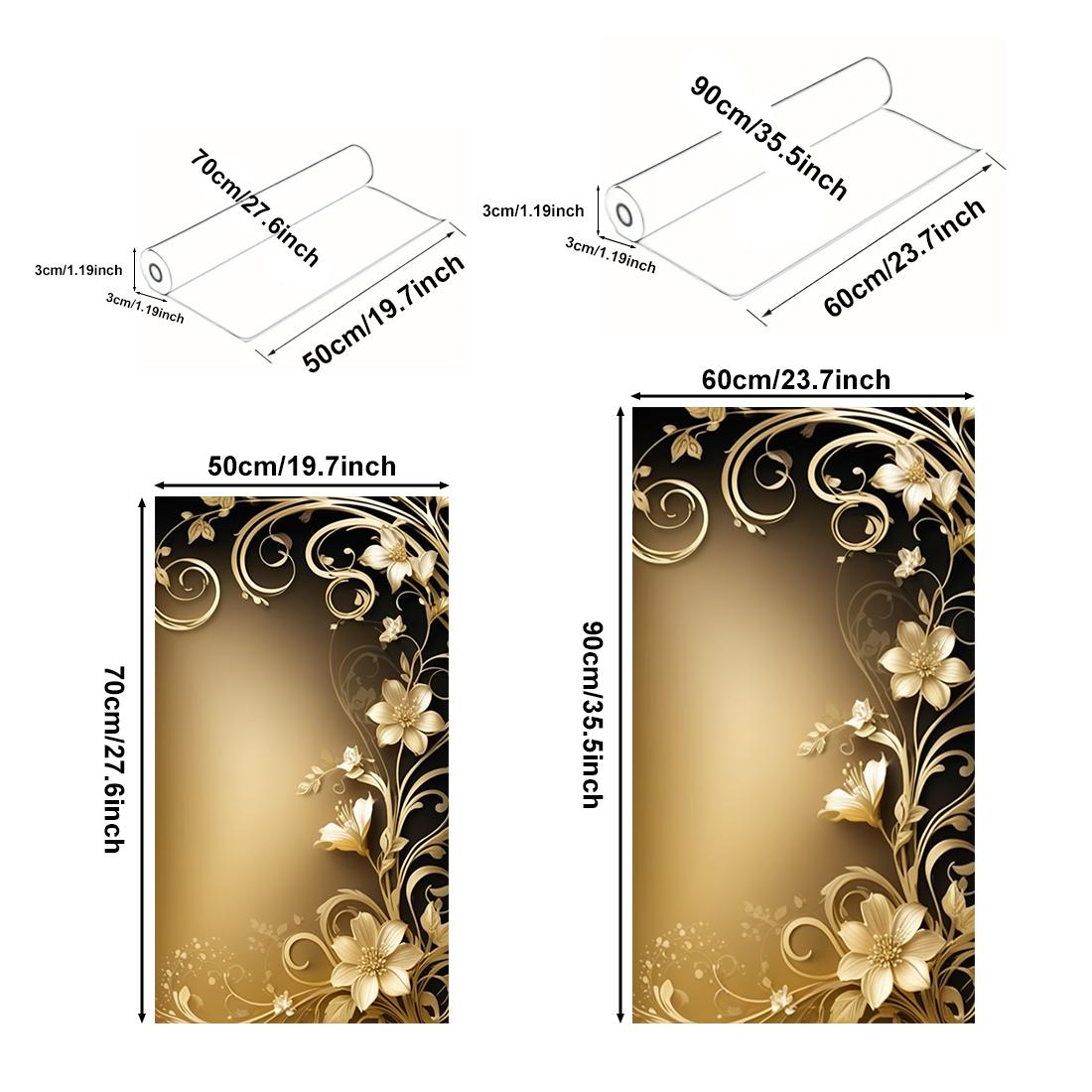

1 шт. Наклейка на стену 50 см x 70 см Непрерывные обои в стиле ретро, черные с золотом, самоклеящиеся, водонепроницаемые, настенное покрытие, декор для стен гостиной 50cm x 70cm-1pc