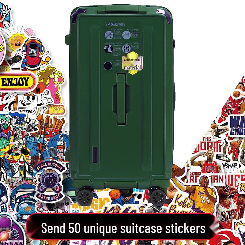 Large Capacity Five-Wheel Travel Suitcase with Brake and Combination Lock