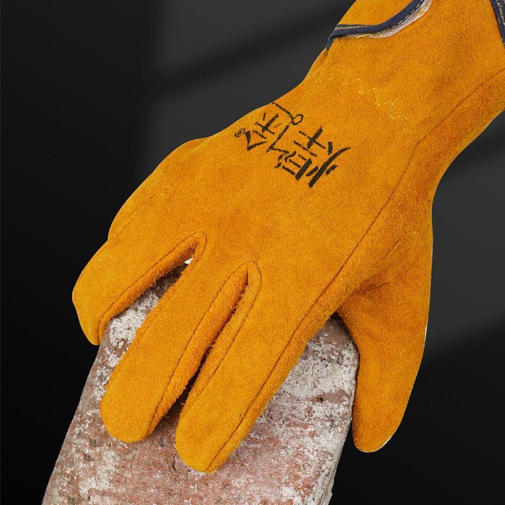 1Pair Breathable Labor Protection Gloves Thickened Welder Gloves Sturdy Work Safety Glove Adult