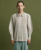 Akept Ps06X Pleated Collar Zip-Up Long Sleeve Jumper [Light Beige]