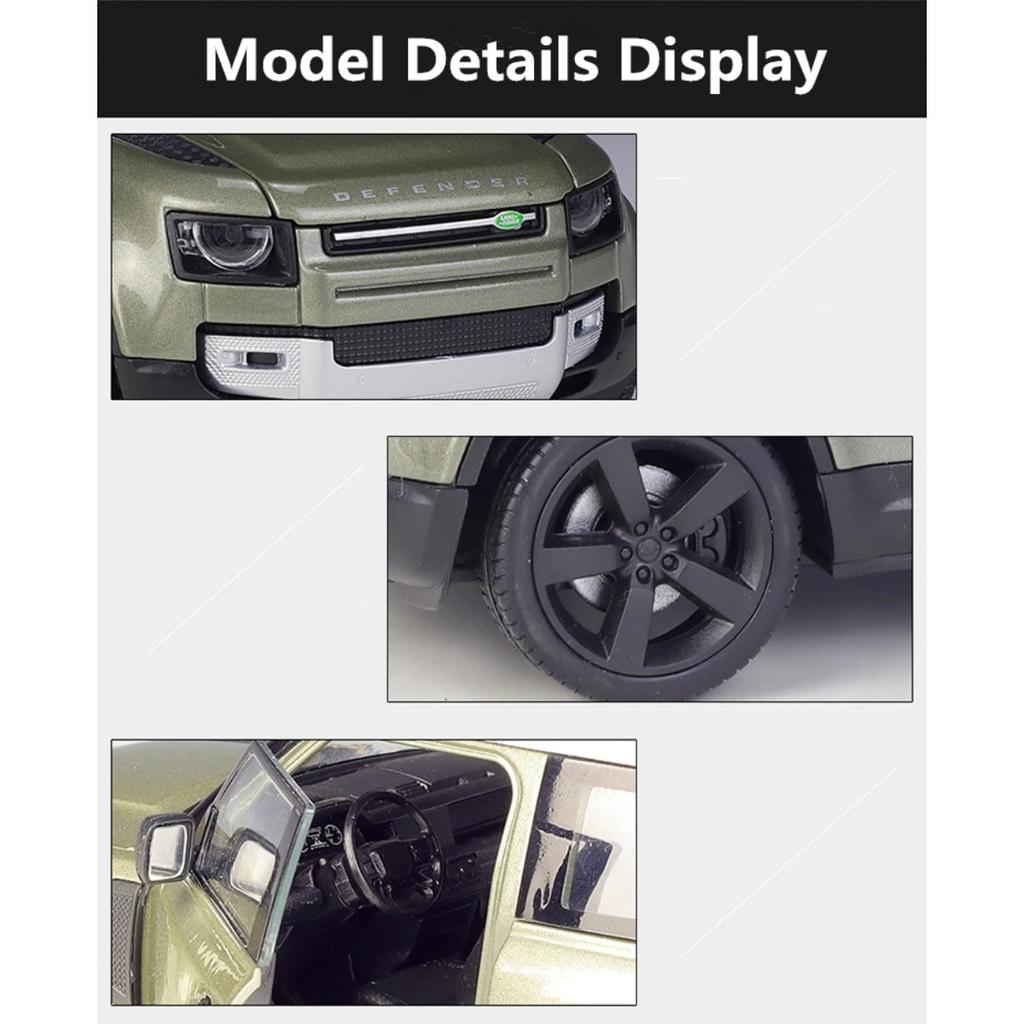 Welly 1/26 Land Rover Defender 2020 SUV Alloy Car Model Diecast Metal Toy Off-road Vehicles Car Model Simulation Childrens Gifts