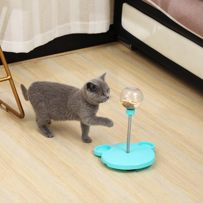 Ciotola dispensatrice di cibo per cani a lento rilascio Giocattolo per gattini Palla oscillante per cibo Giocattolo da interno per animali domestici Giocattolo a dondolo Giocattolo stimolante per la noia Giocattolo con premi per animali domestici