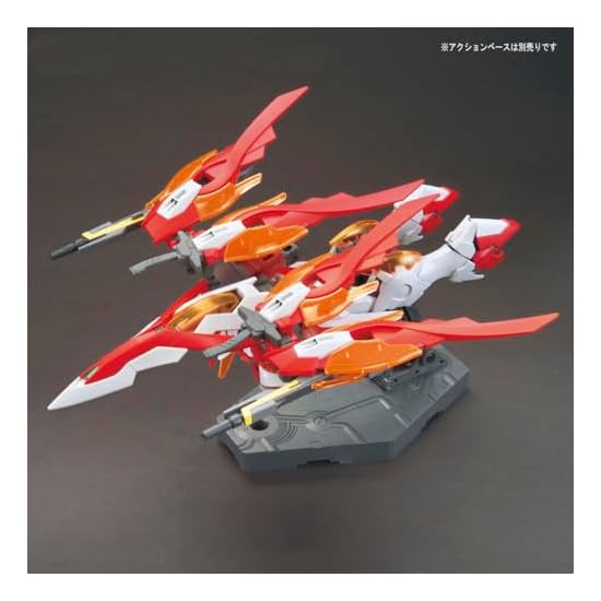 BANDAI SPIRITS HGBF Gundam Build Fighters Try Wing Gundam Zero Honoo 1/144 Scale Color-Coded Plastic