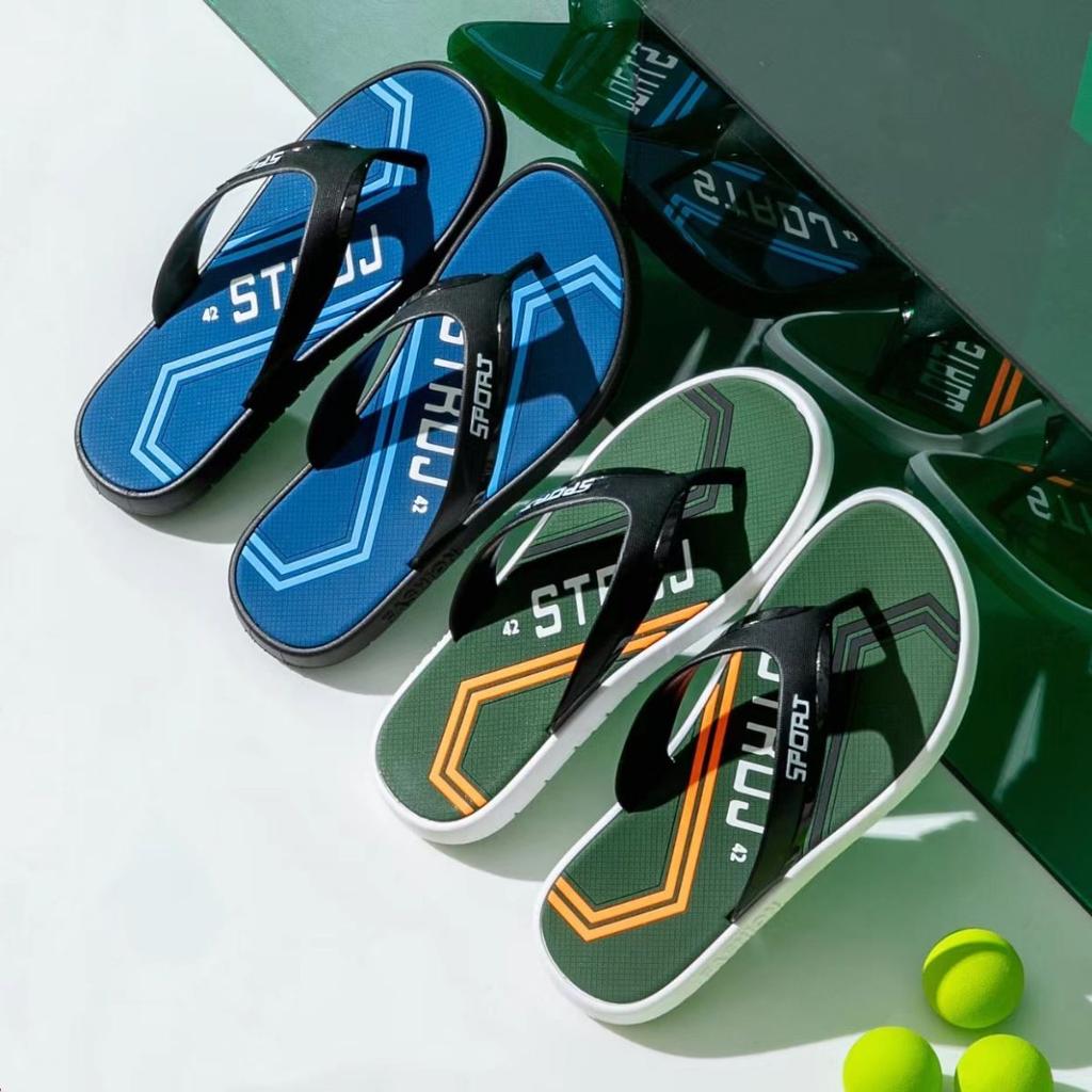 High-End MenBeach Slippers Sandals Non-Slip Durable Casual Flip Flops for Outdoor and Home