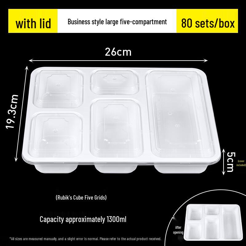 Disposable Compartment Food Containers with Lids