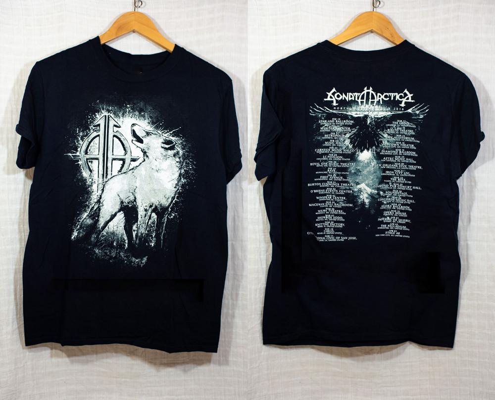 Sonata Arctica Concert Unisex 100% Cotton T-Shirt GS243 Unisex T-Shirt S