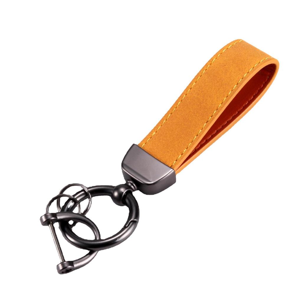 American Creative Frosted Leather Car Keychain: Exquisite, Personalized Hand Rope Pendant for Men and Women