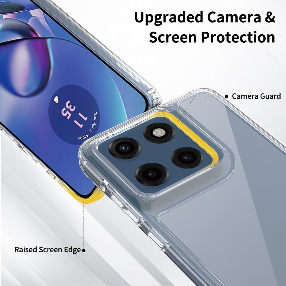 For Motorola Moto G Stylus 5G (2025)/Edge 60 Stylus 5G Clear Case TPU+Acrylic Shockproof Phone Back Cover