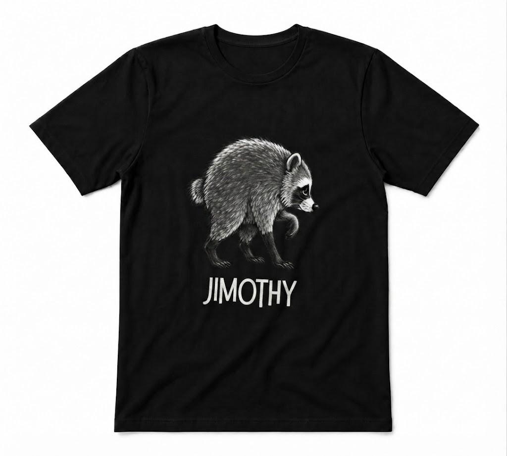 Jimothy Waschbär Seattle Tierliebhaber Waschbär Schwarzes T-Shirt