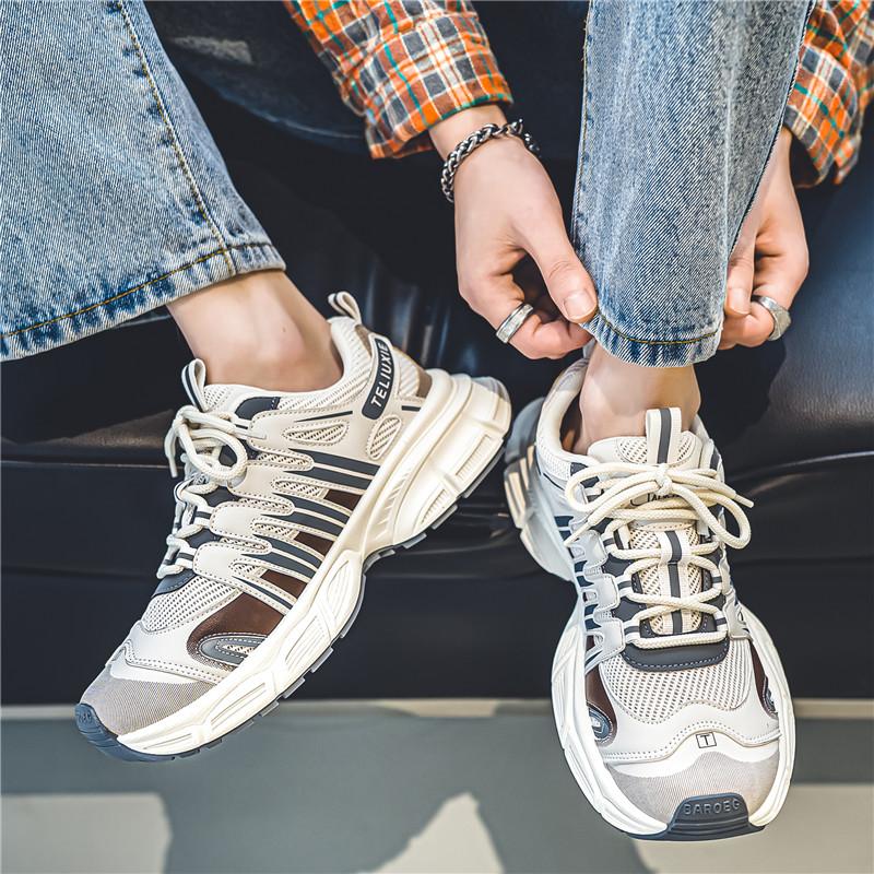 Teenagers Adults Anti Slip Wear-resistant Fashionable Retro Outdoor Thick Soled Running Shoes Sports Shoes Casual Shoes