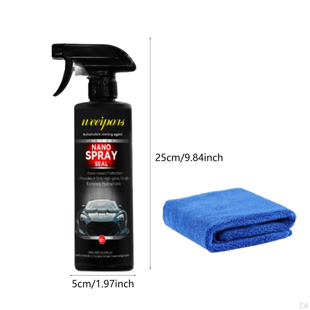 500ml Car Polish Nano Spray Multifunctional Professional 9.8x2inch for Light Scratches Waterless