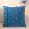 43x43cm INS Plush Pillowcase 3D Rhombus Geometry Soft Throw Pillowcase Embroidery Living Room Sofa Decor Jacquard Cushion Cover