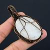 Moonstone Gemstone Copper Wire Wrap Beautiful Handmade Pendant Jewelry