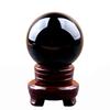 Black Obsidian Crystal Ball Ornament for Office or Living Room Gift