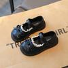 Girls Little Kids Non Slip British Style Daily Wear Leather Single Shoes