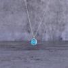 Raw Turquoise Necklace Healing Crystal Necklace Raw Gemstone Minimalist Necklace for Women Sterling Silver Handmade Necklace Unique Gift