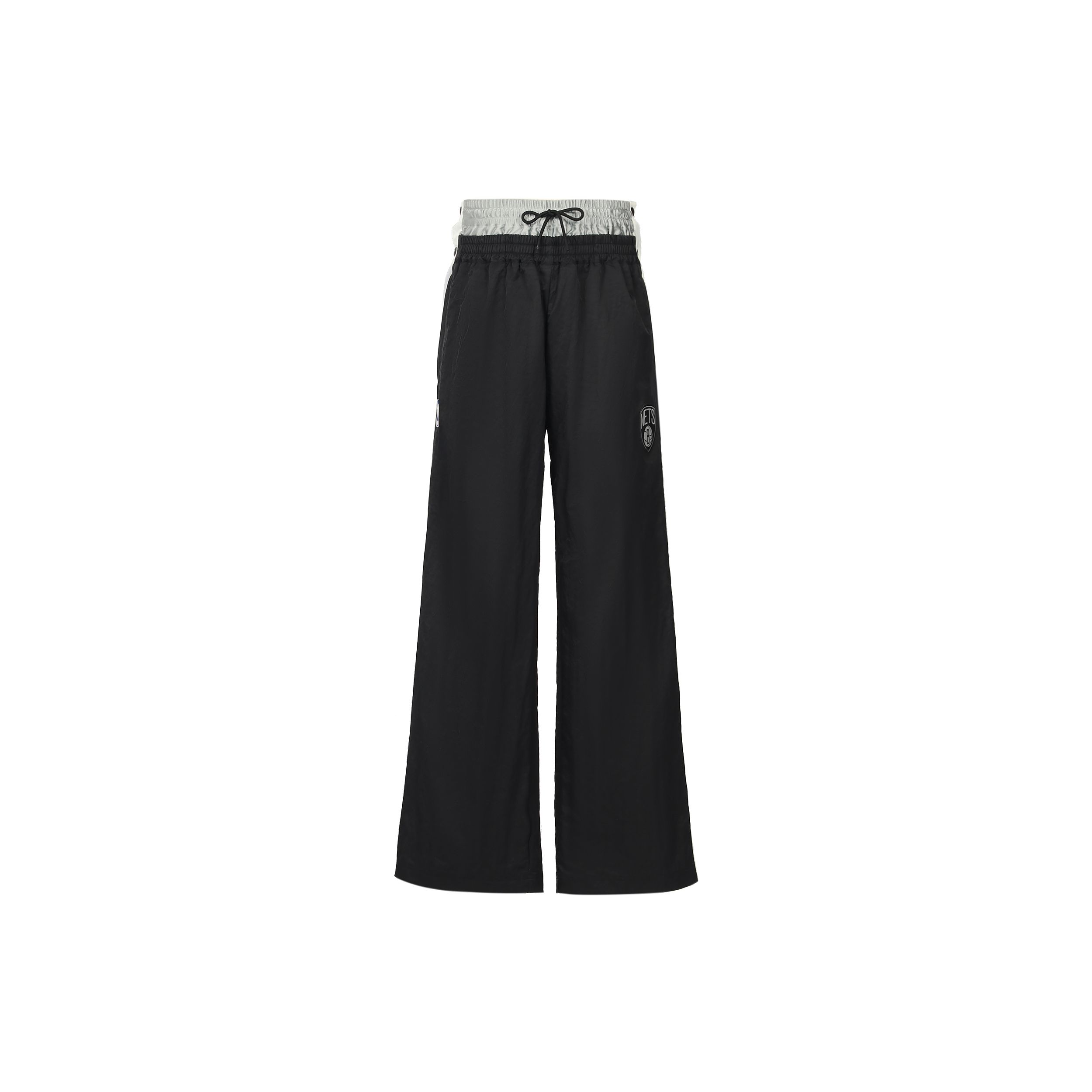 

Nike Ambush X NBA Nets с двойной талией и кнопками, свободные спортивные брюки для весенних женщин, черные DB9571-010 S