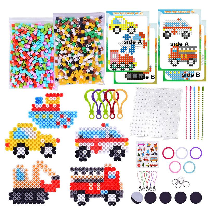 1000 Stück 10mm Bügelperlen Set Groß 1cm Perlen DIY Bastel Puzzle Spielzeug für Kinder Kreatives Geschenk
