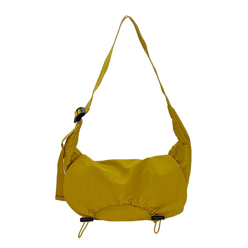 

Summer Solid Color Nyl Large Capacity Shoulder Bag Ccise Bags for Women Durable Casual Versatile Crossbody Bags жовтий